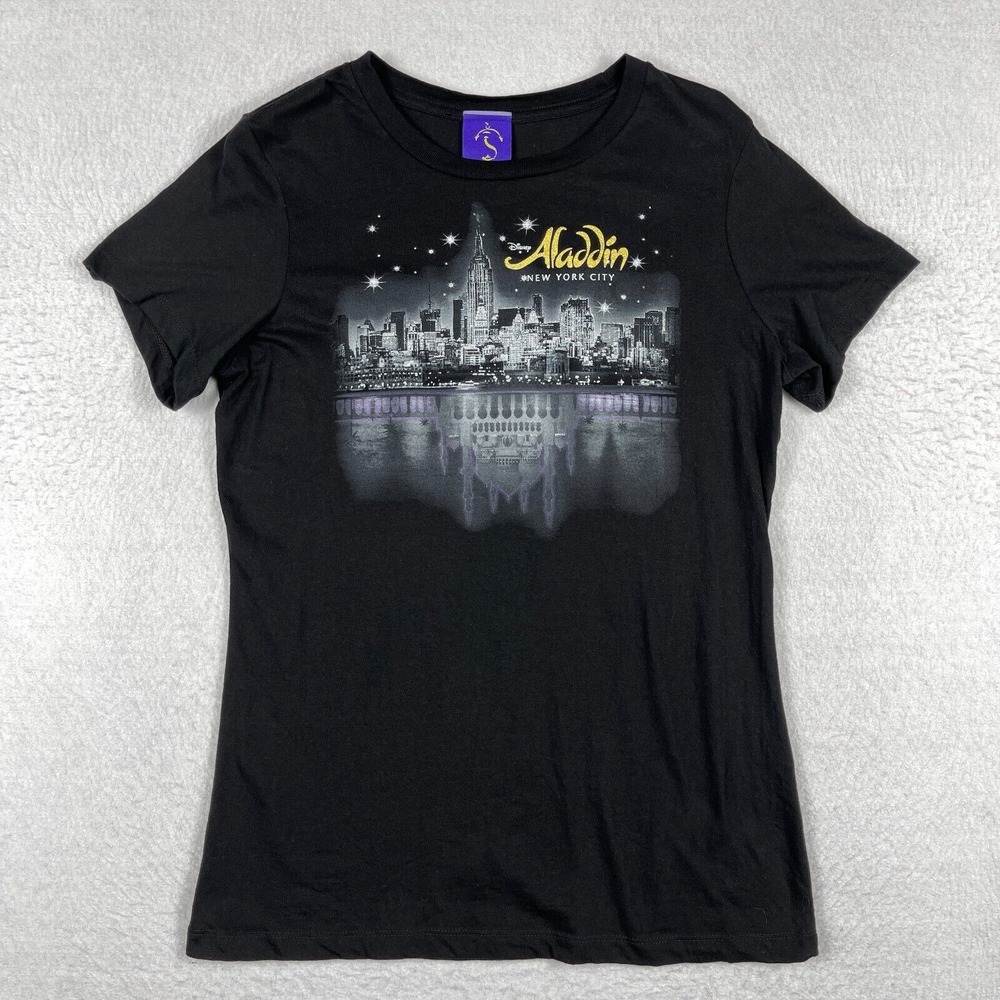 Aladdin Shirt Womens Medium‎ Black Disney Broadway New York The Musical Tee